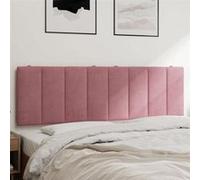 vidaXL Coussin de tête de lit Hanko – Rembourré avec bandes auto-agrippantes – Velours Rose 160 cm