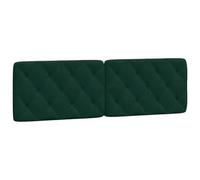 vidaXL Coussin de Tête de Lit, Oreiller de Tête de Lit avec Bandes Auto-agrippantes, Coussin Rembourré Chambre à Coucher, Vert Foncé 160 cm Velours