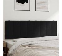 vidaXL Coussin de tête de lit Hanko – Rembourré velours, bandes auto-agrippantes, 160 cm, noir