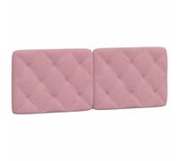 vidaXL Coussin de Tête de Lit, Oreiller de Tête de Lit avec Bandes Auto-agrippantes, Coussin Rembourré Chambre à Coucher, Rose 140 cm Velours