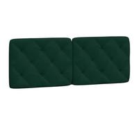 vidaXL Coussin de Tête de Lit, Oreiller de Tête de Lit avec Bandes Auto-agrippantes, Coussin Rembourré Chambre à Coucher, Vert Foncé 120 cm Velours