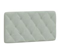 vidaXL Coussin de Tête de Lit, Oreiller de Tête de Lit avec Bandes Auto-agrippantes, Coussin Rembourré Chambre à Coucher, Gris Clair 100 cm Velours