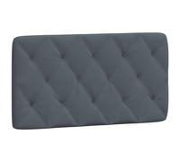 vidaXL Coussin de Tête de Lit, Oreiller de Tête de Lit avec Bandes Auto-agrippantes, Coussin Rembourré Chambre à Coucher, Gris Foncé 100 cm Velours