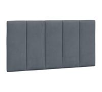 vidaXL Coussin de Tête de Lit, Oreiller de Tête de Lit avec Bandes Auto-agrippantes, Coussin Rembourré Chambre à Coucher, Gris Foncé 100 cm Velours
