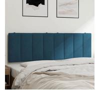 vidaXL Coussin de tête de lit velours 160 cm bleu