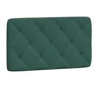 vidaXL Coussin de Tête de Lit, Oreiller de Tête de Lit avec Bandes Auto-agrippantes, Coussin Rembourré Chambre à Coucher, Vert Foncé 90 cm Velours