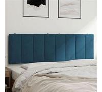 vidaXL Coussin de Tête de Lit Hanko, Oreiller de Tête de Lit avec Bandes Auto-agrippantes, Coussin Rembourré Chambre à Coucher, Bleu 160 cm Velours
