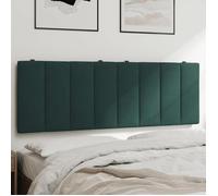 vidaXL Coussin de tête de lit 374672 Rembourré, bandes auto-agrippantes Vert foncé 140 cm