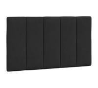 vidaXL Coussin de Tête de Lit, Oreiller de Tête de Lit avec Bandes Auto-agrippantes, Coussin Rembourré Chambre à Coucher, Noir 80 cm Velours
