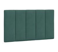 vidaXL Coussin de Tête de Lit, Oreiller de Tête de Lit avec Bandes Auto-agrippantes, Coussin Rembourré Chambre à Coucher, Vert Foncé 80 cm Velours