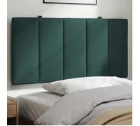 vidaXL Coussin de tête de lit 374658 - Rembourré velours vert foncé 100cm bandes auto-agrippantes