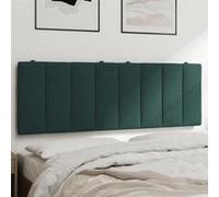 vidaXL Coussin de Tête de Lit Hanko, Oreiller de Tête de Lit avec Bandes Auto-agrippantes, Coussin Rembourré Chambre à Coucher, Vert Foncé 140 cm Velours