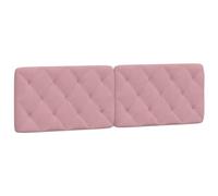 vidaXL Coussin de Tête de Lit, Oreiller de Tête de Lit avec Bandes Auto-agrippantes, Coussin Rembourré Chambre à Coucher, Rose 160 cm Velours