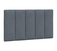 Coussin de tête de lit gris foncé 90 cm velours