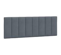 Coussin de tête de lit gris foncé 120 cm velours