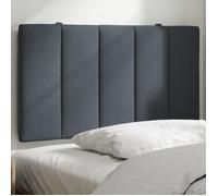 vidaXL Coussin de tête de lit gris foncé 80 cm velours