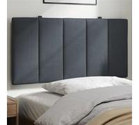 vidaXL Coussin de Tête de Lit, Oreiller de Tête de Lit avec Bandes Auto-agrippantes, Coussin Rembourré Chambre à Coucher, 374656 Gris G
