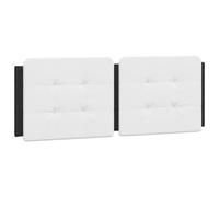 vidaXL Coussin de Tête de Lit, Oreiller Rembourré de Tête de Lit, Accessoire de Lit de Chambre à Coucher Intérieur, Blanc et Noir 140 cm Similicuir