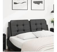 vidaXL Coussin de Tête de Lit Oreiller Rembourré de Tête de Lit Accessoire de Lit de Chambre à Coucher Intérieur Noir 120 374850