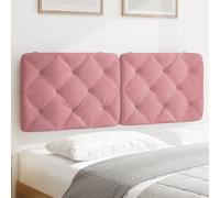 vidaXL Coussin de tête de lit rose 120 cm velours