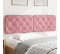 vidaXL Coussin de Tête de Lit, Oreiller de Tête de Lit avec Bandes Auto-agrippantes, Coussin Rembourré Chambre à Coucher, Rose 160 cm Velours