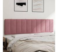vidaXL Coussin de tête de lit rose 180 cm velours