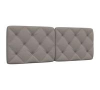 vidaXL Coussin de tête de lit Taupe 120 cm Tissu