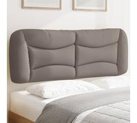 vidaXL Coussin de Tête de Lit Hvar, Oreiller de Lecture avec Fermeture à Glissière, Coussin de Lecture pour Lit Chambre, Taupe 140 cm Tissu