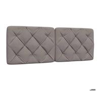 vidaXL Coussin de tête de lit Taupe 140 cm en tissu