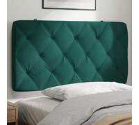 Vidaxl Coussin De Tête De Lit Vert Foncé 100 Cm Velours Vert