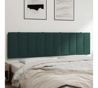 Vidaxl Coussin De Tête De Lit Vert Foncé 180 Cm Velours Vert