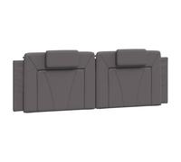 vidaXL Coussin de tête de lit Viana Gris 160 cm Similicuir