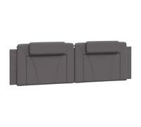 vidaXL Coussin de tête de lit Viana Gris 180 cm Similicuir