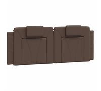vidaXL Coussin de tête de lit Viana Marron 140 cm Similicuir