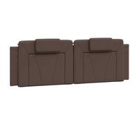 vidaXL Coussin de tête de lit Viana Marron 160 cm Similicuir