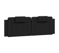 vidaXL Coussin de tête de lit Viana Noir 160 cm Similicuir