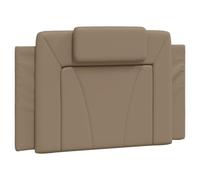 vidaXL Coussin de Tête de Lit Viana, Oreiller de Lecture avec Fermeture à Glissière, Coussin de Lecture pour Lit Chambre, Cappuccino 80 cm Similicuir