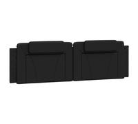 vidaXL Coussin de Tête de Lit, Oreiller de Lecture avec Fermeture à Glissière, Coussin de Lecture pour Lit Chambre, Noir 180 374804