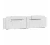 Vidaxl Coussin De Tête De Lit Blanc 200 Cm Similicuir Blanc