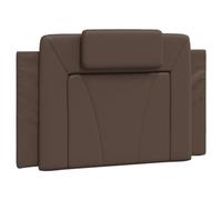 vidaXL Coussin de Tête de Lit Viana, Oreiller de Lecture avec Fermeture à Glissière, Coussin de Lecture pour Lit Chambre, Marron 90 cm Similicuir