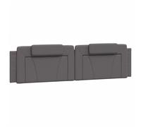 vidaXL Coussin de Tête de Lit Viana, Oreiller de Lecture avec Fermeture à Glissière, Coussin de Lecture pour Lit Chambre, Gris 200 cm Similicuir
