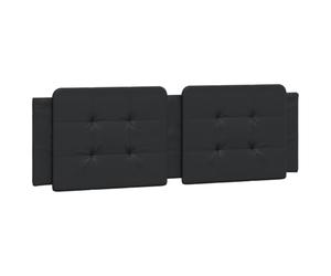 vidaXL Coussin de tête de lit Zadar Noir 160 cm Similicuir