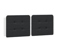 vidaXL Coussin de tête de lit Zadar Rembourré Similicuir Noir et Blanc 140 cm