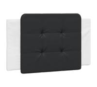 vidaXL Coussin de tête de lit Zadar rembourré similicuir noir et blanc 80 cm