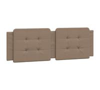 vidaXL Coussin de tête de lit Zadar, Oreiller Rembourré de Tête de Lit, Accessoire de Lit de Chambre à Coucher Intérieur, Cappuccino 160 cm Similicuir