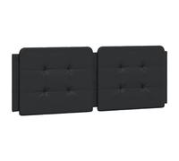 vidaXL Coussin de tête de lit Zadar, Oreiller Rembourré de Tête de Lit, Accessoire de Lit de Chambre à Coucher Intérieur, Noir 140 cm Similicuir