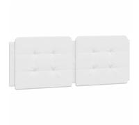 vidaXL Coussin de tête de lit Zadar, Oreiller Rembourré de Tête de Lit, Accessoire de Lit de Chambre à Coucher Intérieur, Blanc 140 cm Similicuir