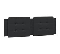vidaXL Coussin de tête de lit Zadar Rembourré Similicuir Noir 160 cm