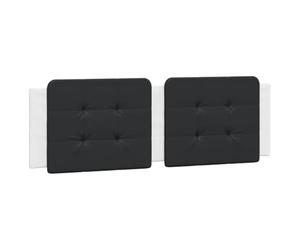 vidaXL Coussin de tête de lit Zadar, Oreiller Rembourré de Tête de Lit, Accessoire de Lit de Chambre à Coucher Intérieur, Noir et Blanc 160 cm Similicuir