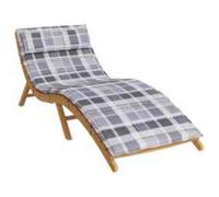 vidaXL Coussin de transat ensoleillé Gris 178 x 60 x 4 cm Tissu Oxford,